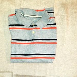 Boys Sz L Faded Glory Striped Polo